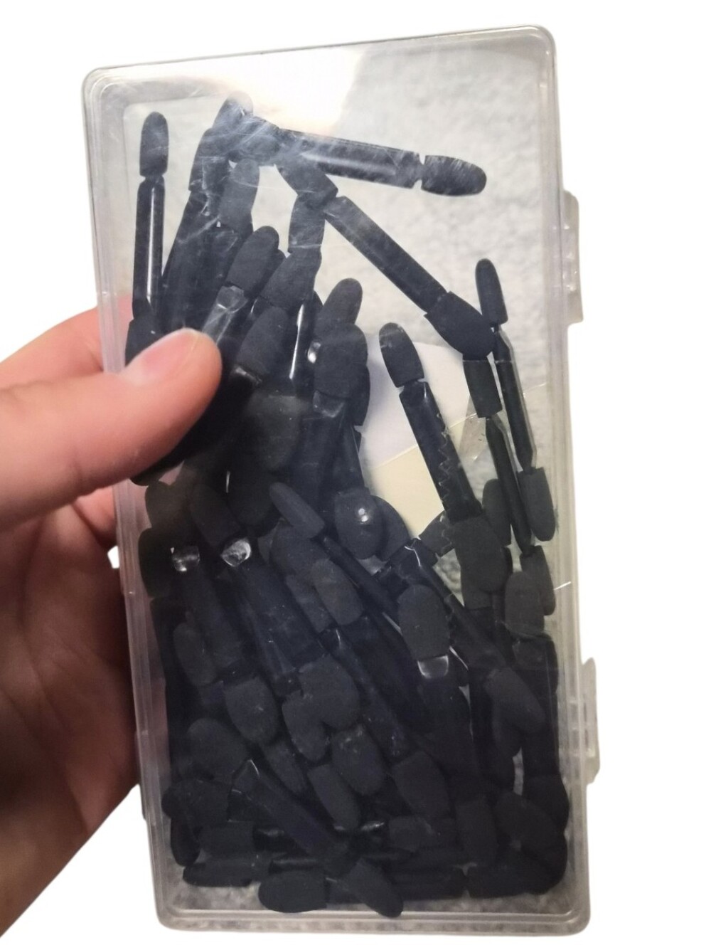 50 Pc Black Eyeshadow Applicator Sponge Tip Makeup Brushes